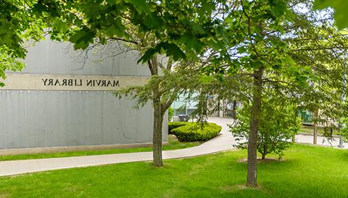 Exterior of Marvin Library building